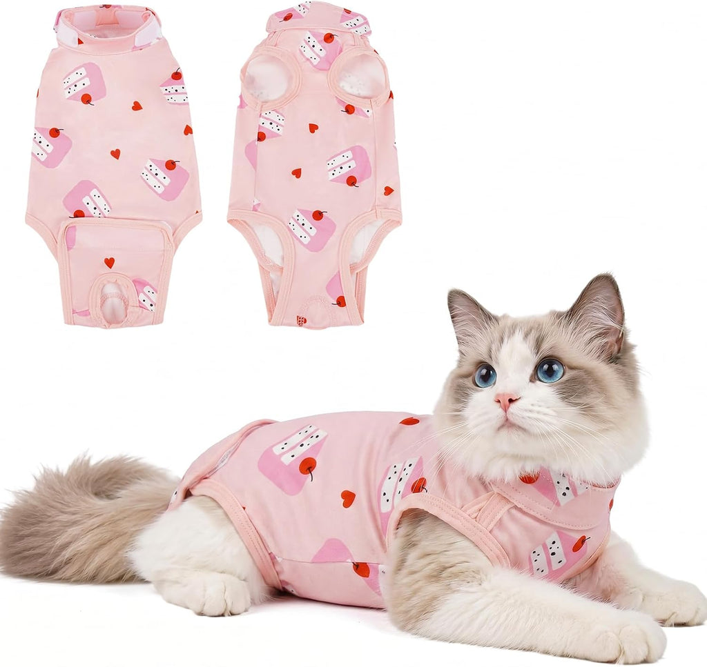 Kuoser Cat Recovery Suit for Female Male Cats, Breathable Post-Surgery Onesie for Spay Neuter, Abdominal Wound & Skin Disease Protection, E-Collar Alternative Anti-Licking Bodysuit for Kittens - Image 9