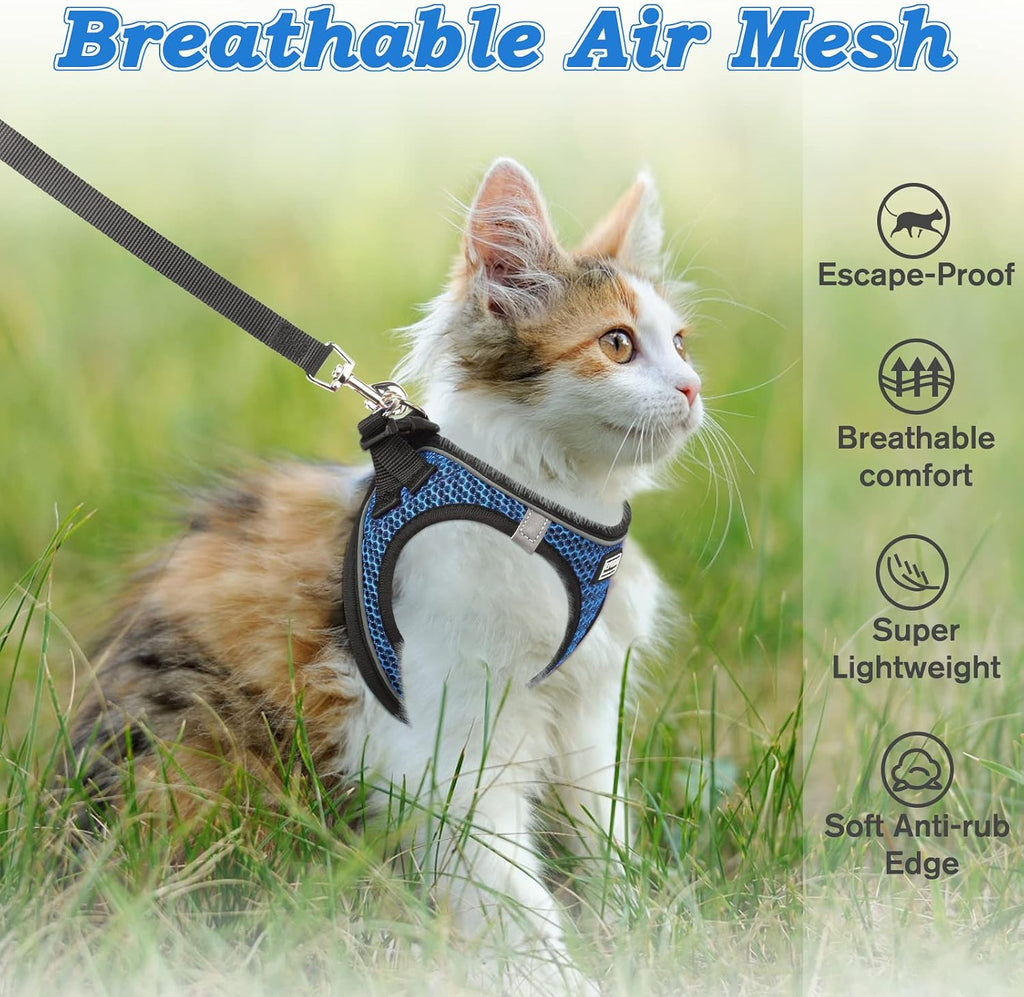 Secure step in pet vest harness with lockable buckle back view