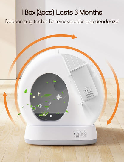 Closer look at the water-based non-toxic ingredients of Meowant deodorizing gel.