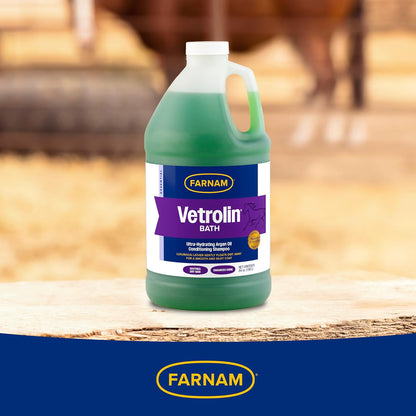 Farnam Vetrolin Bath, Ultra-Hydrating Argan Oil Conditioning Shampoo, Enhances Shine, Soothes Dry Skin, for Horses and Dogs, 64 oz. - Image 10