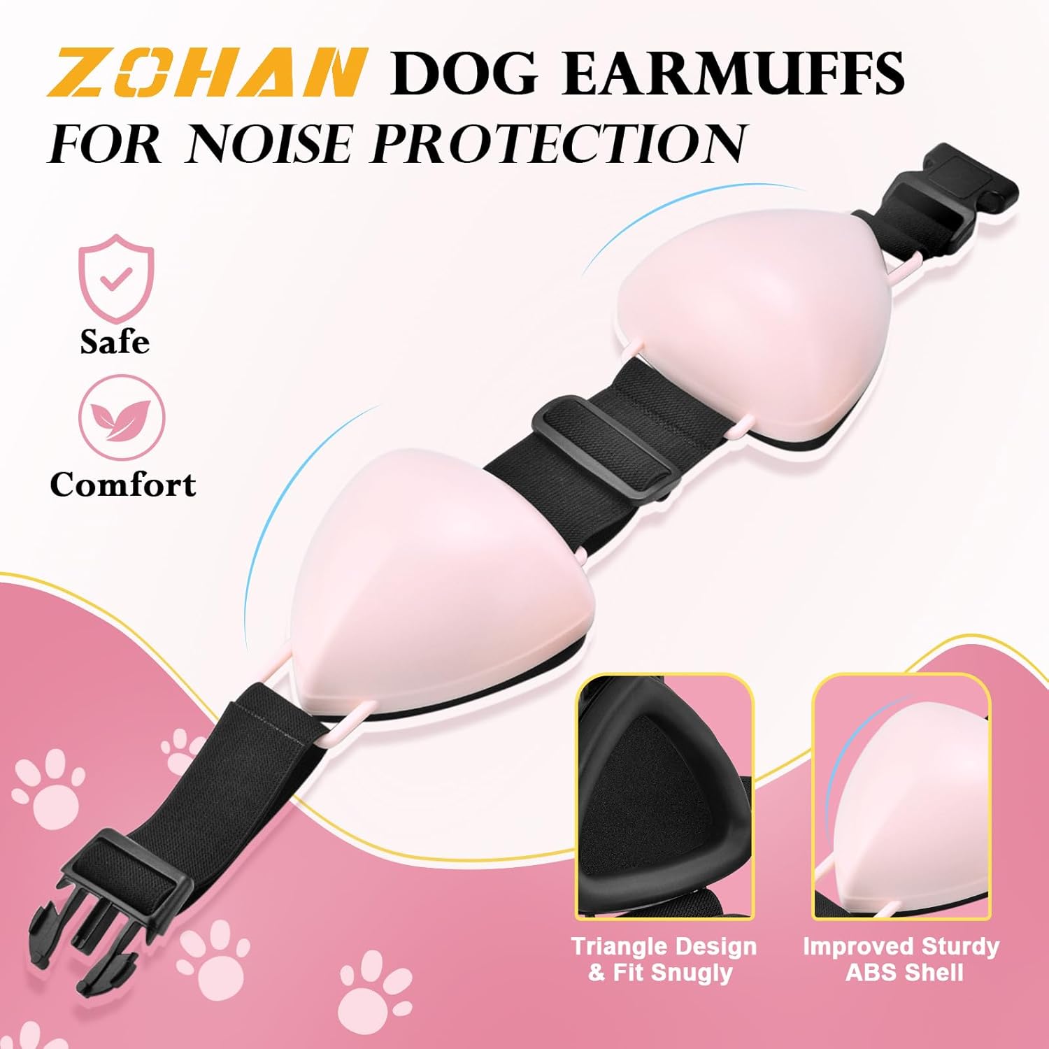 ZOHAN noise cancelling dog ear muffs side profile