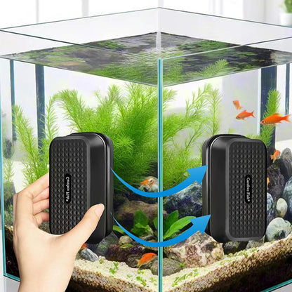Carefree Fish mini magnetic glass scrubber showing the premium textured exterior coating.