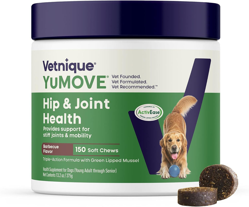 YuMOVE Adult Dog Hip & Joint Soft Chews, ActivEase Green Lipped Mussel, Glucosamine for Dogs, Hyaluronic Acid & Omega 3 - Barbecue Flavor (300ct Chews, Regular Strength) - Image 13