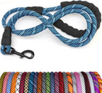 MayPaw Heavy Duty Rope Dog Leash, 3/6/8/10/12/15/20/30 FT Nylon Pet Leash, Soft Padded Handle Thick Lead Leashes for Large Medium Dogs (Blue Black, 1/2" * 8') - Image 11