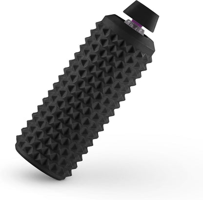 Distractibles Sensory Roller Fidget front view showing black tactile spikes and top clicker.