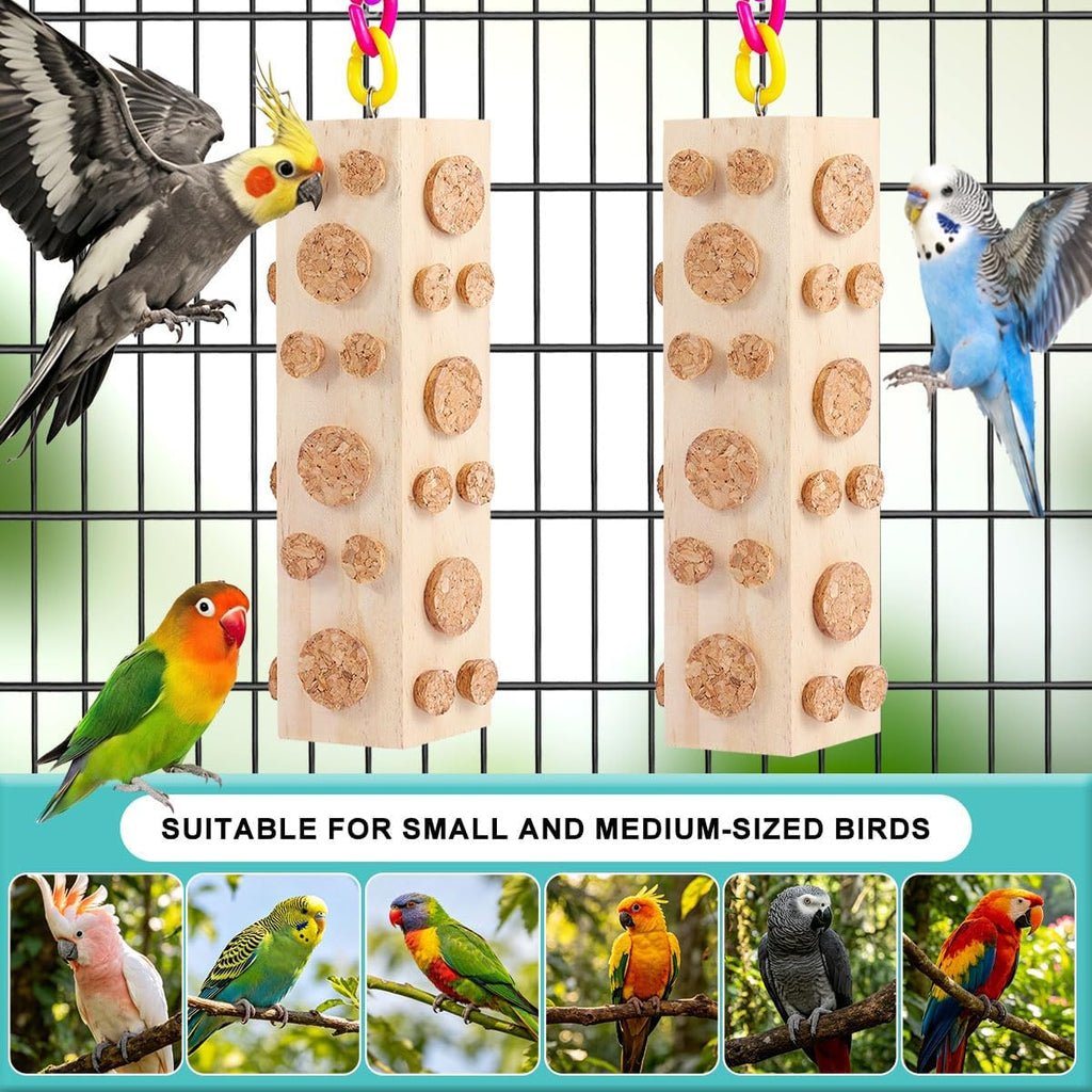 Uyoupet 2 pack hanging bird toy for budgies and conures