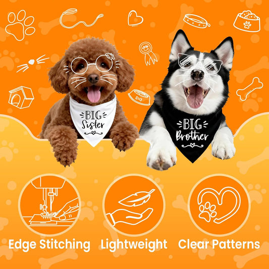 Mixrowa pet bandana pack displaying the black script text design.