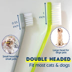 Close up of double headed dog and cat dental brush
