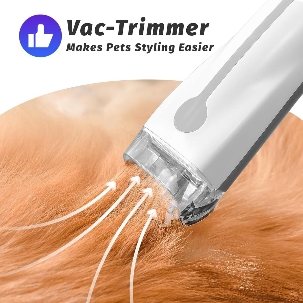 IKIMI high velocity dog blower with heater being used to dry a pet after a bath.