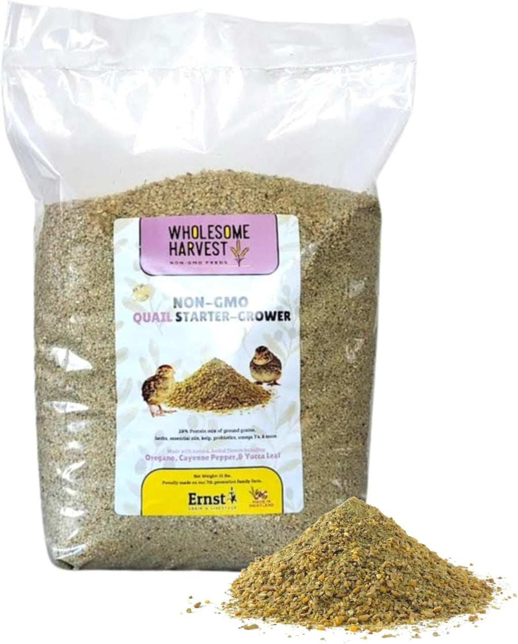 Non-GMO Quail Layer Feed 26% - Premium 10 lb Food for Laying Birds, Button Food - Image 10