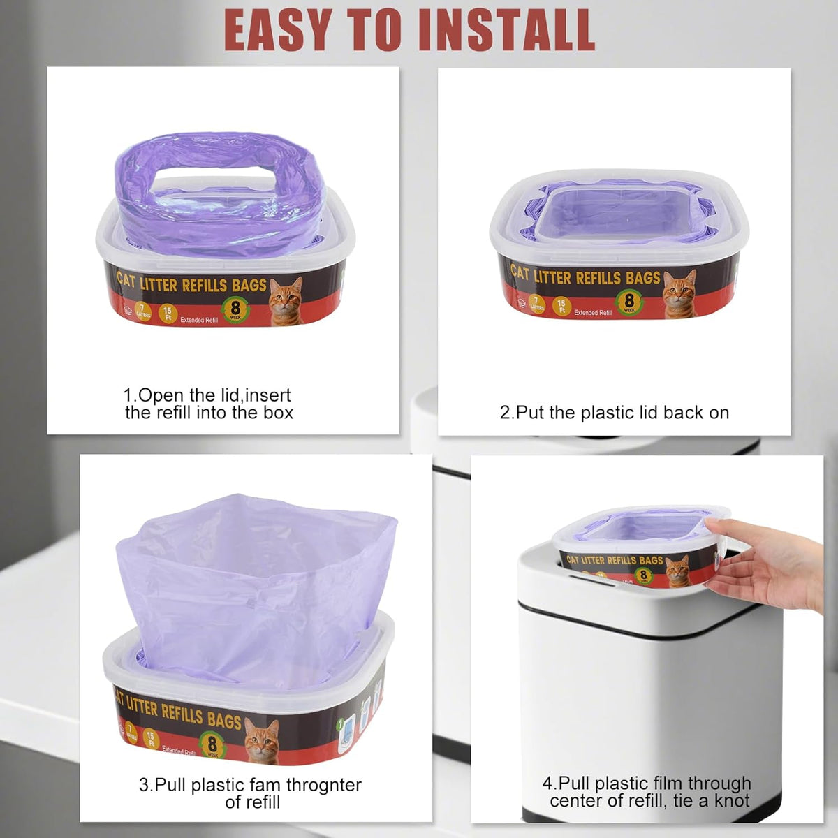 Heavy duty pet waste liner film demonstration showing thickness and durability