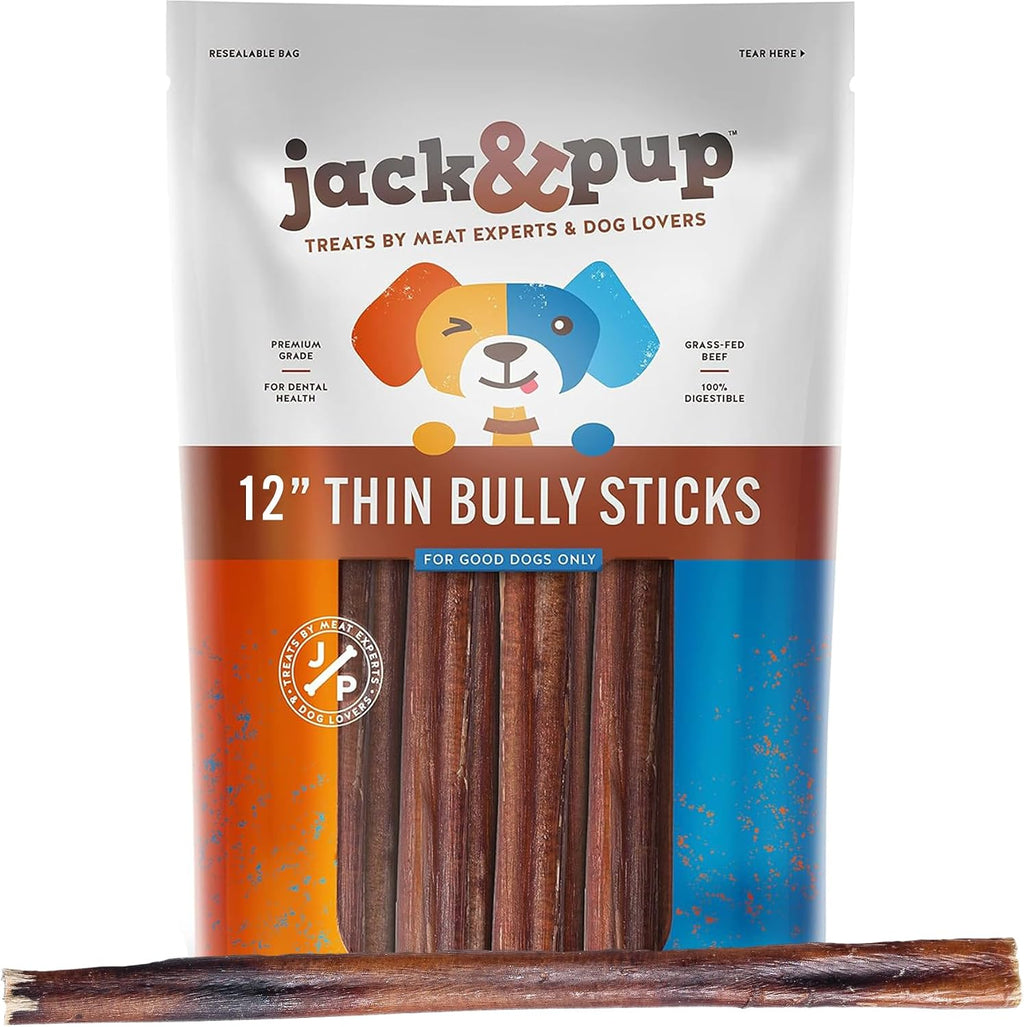 Jack&Pup 6 Inch Skinny Bully Sticks for Small Dogs (30 Pack) Thin, Odor Free Bully Sticks Sheaths | Single Ingredient Beef Pizzle Sticks for Senior Dogs and Puppies - Image 11