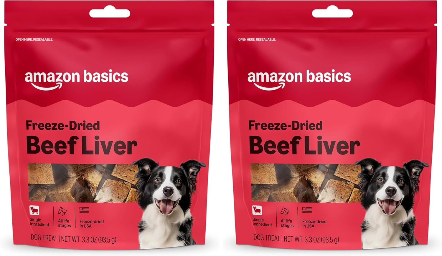Amazon Basics Freeze-Dried Raw Single Ingredient Dog Treats (Previously Wag), Beef Liver, High Protein, Grain-Free, 3.3 Ounce (Pack of 1), Packaging may vary - Image 13