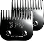 2PCS 7FC Blades Dog Grooming Blades Compatible with Andis Dog Clippers Blades,Dog Clipper Blades Compatible with Oster A5,Wahl km10 Dog Clippers for Animal Dog Cat Horse - Image 15
