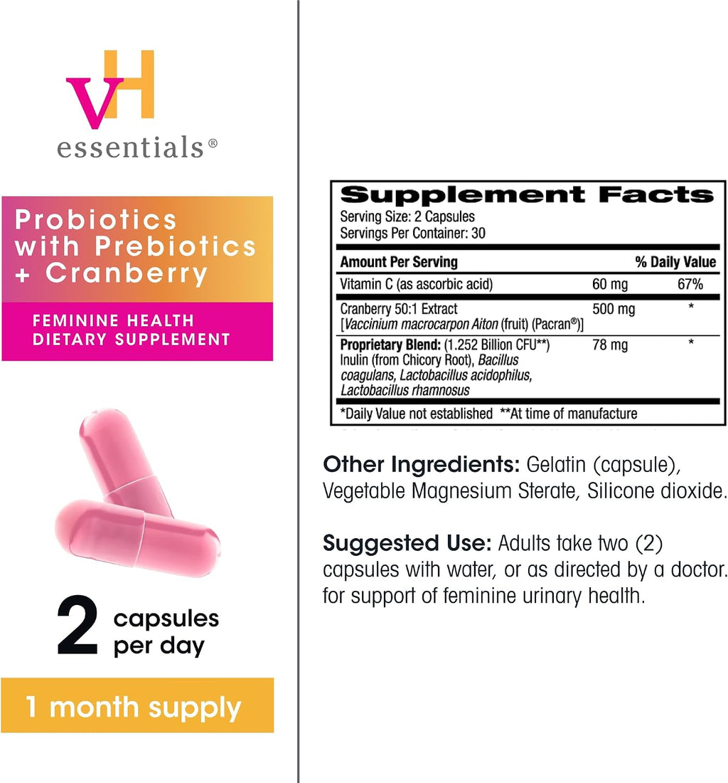 vH essentials Probiotics with Prebiotics container lifestyle arrangement