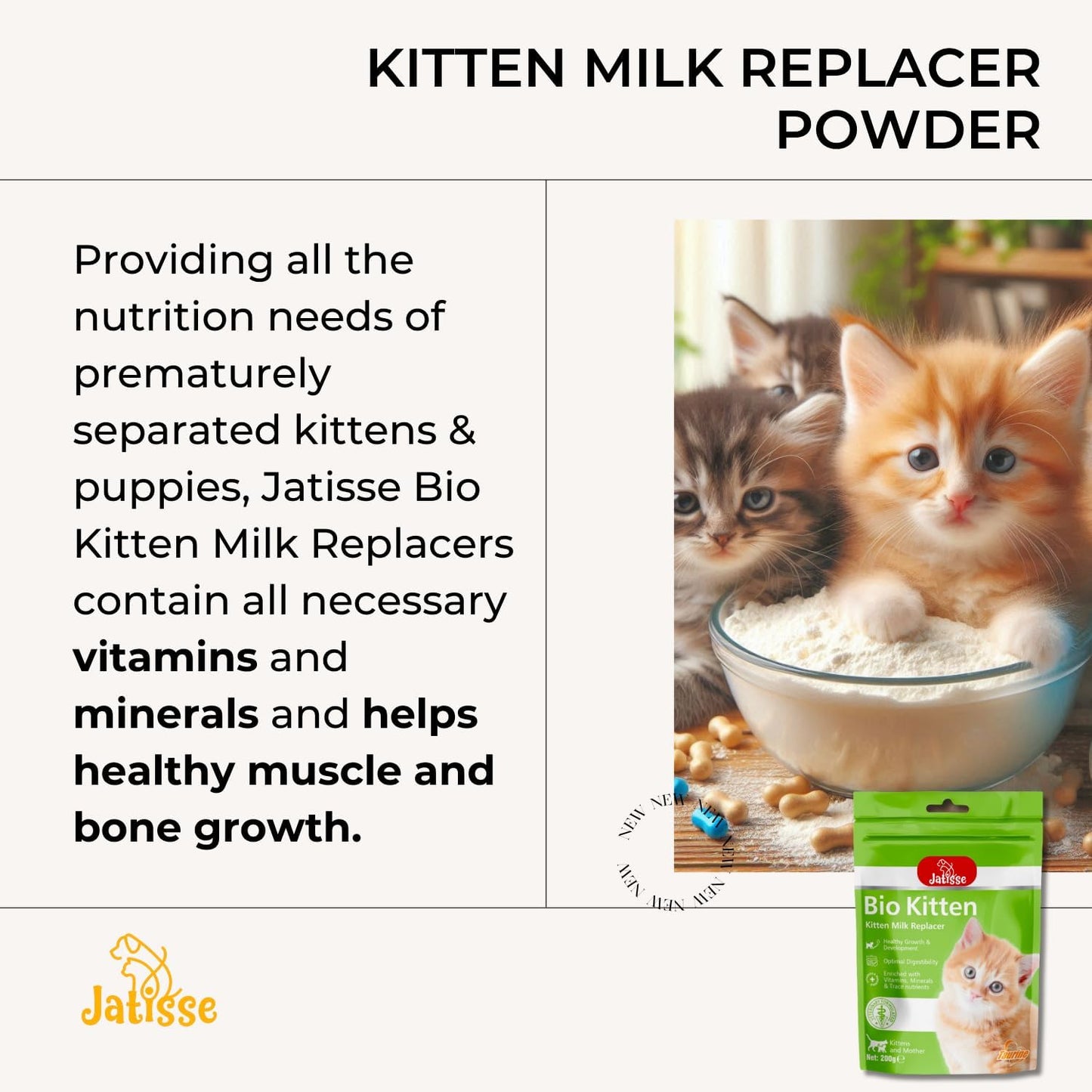 Bio PetActive kitten formula nutritional facts and ingredients label