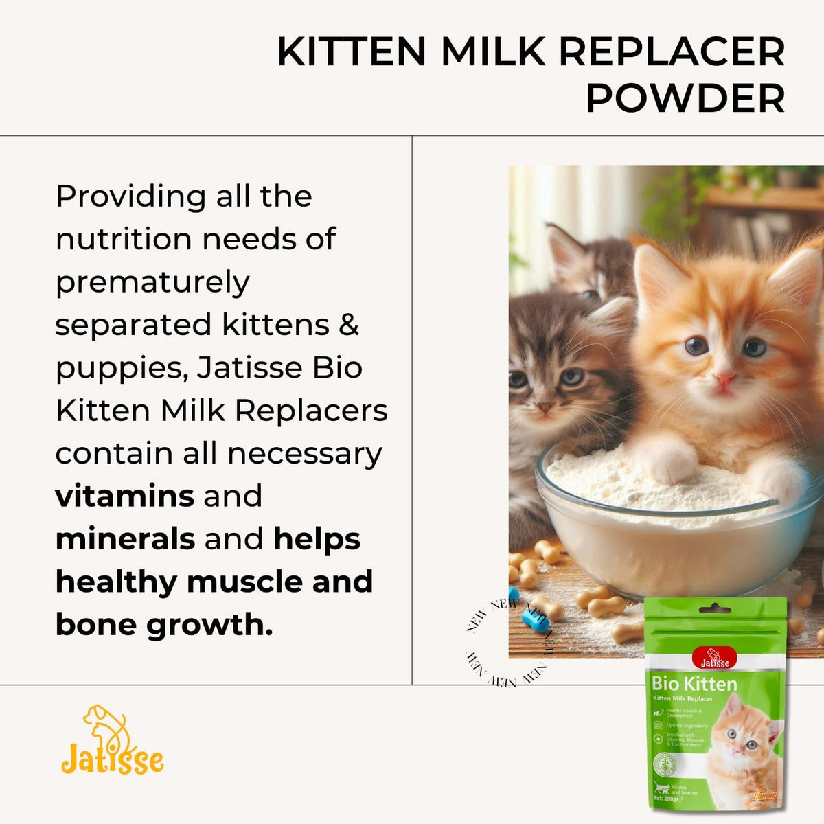 Bio PetActive kitten formula nutritional facts and ingredients label
