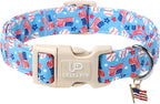 Dog Collar for Summer,Cute Pink Plaid Dog Collar,Cotton Puppy Collar with Adjustable Metal Buckle for Small,Medium,Large Girl Boy Dog - Image 12