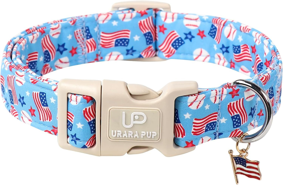 Dog Collar for Summer,Cute Pink Plaid Dog Collar,Cotton Puppy Collar with Adjustable Metal Buckle for Small,Medium,Large Girl Boy Dog - Image 12