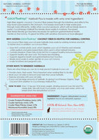 CocoTherapy seven ounce coconut fiber pouch back label details