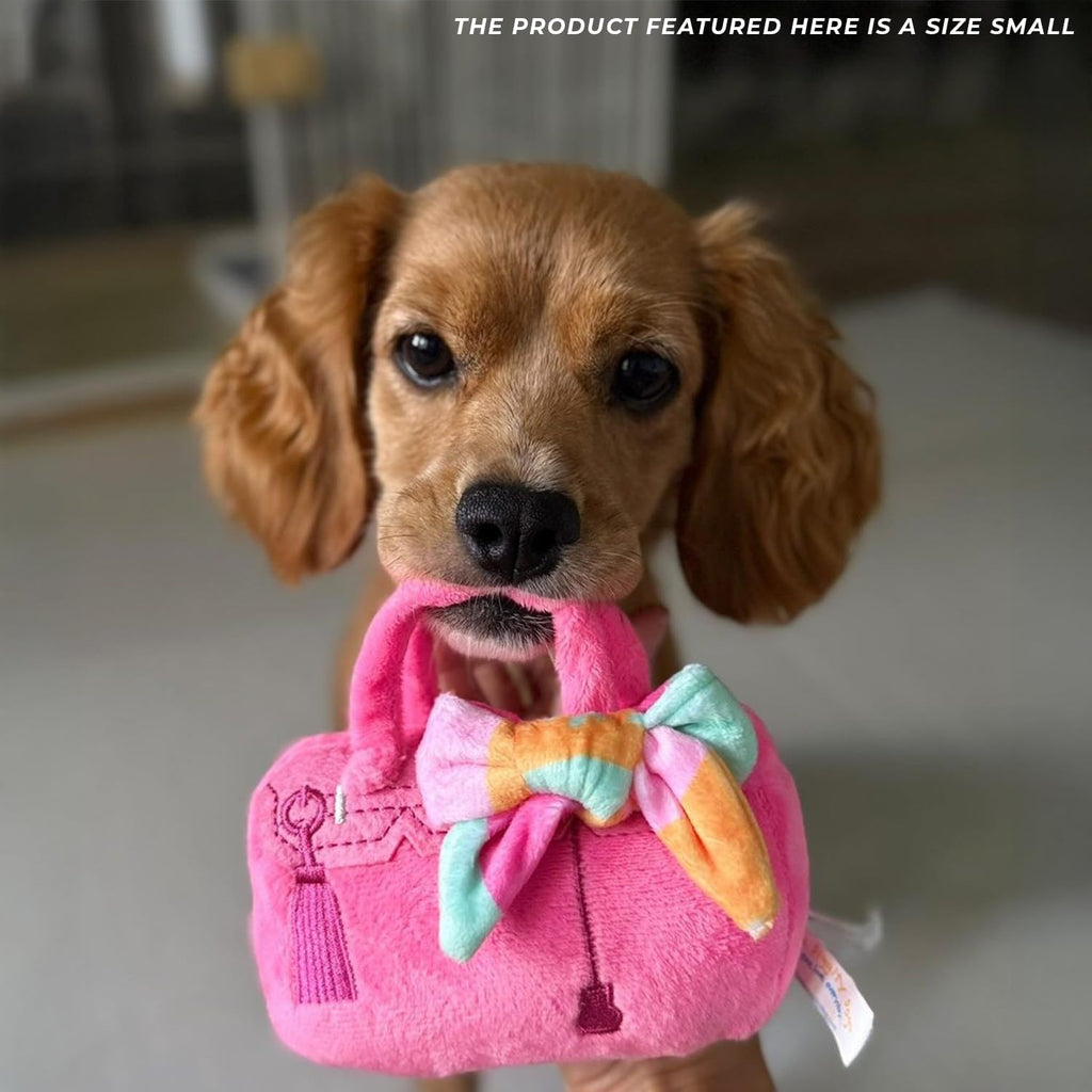 Close up of scarf on Barkin Bag plush toy