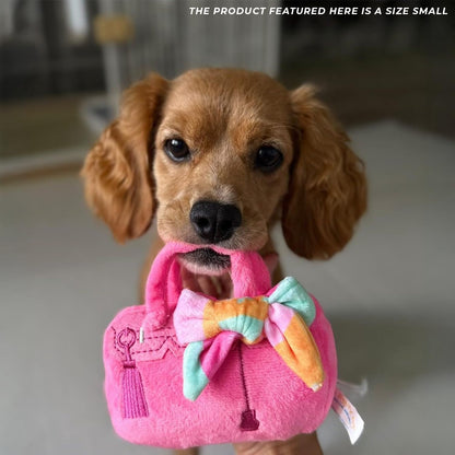 Close up of scarf on Barkin Bag plush toy