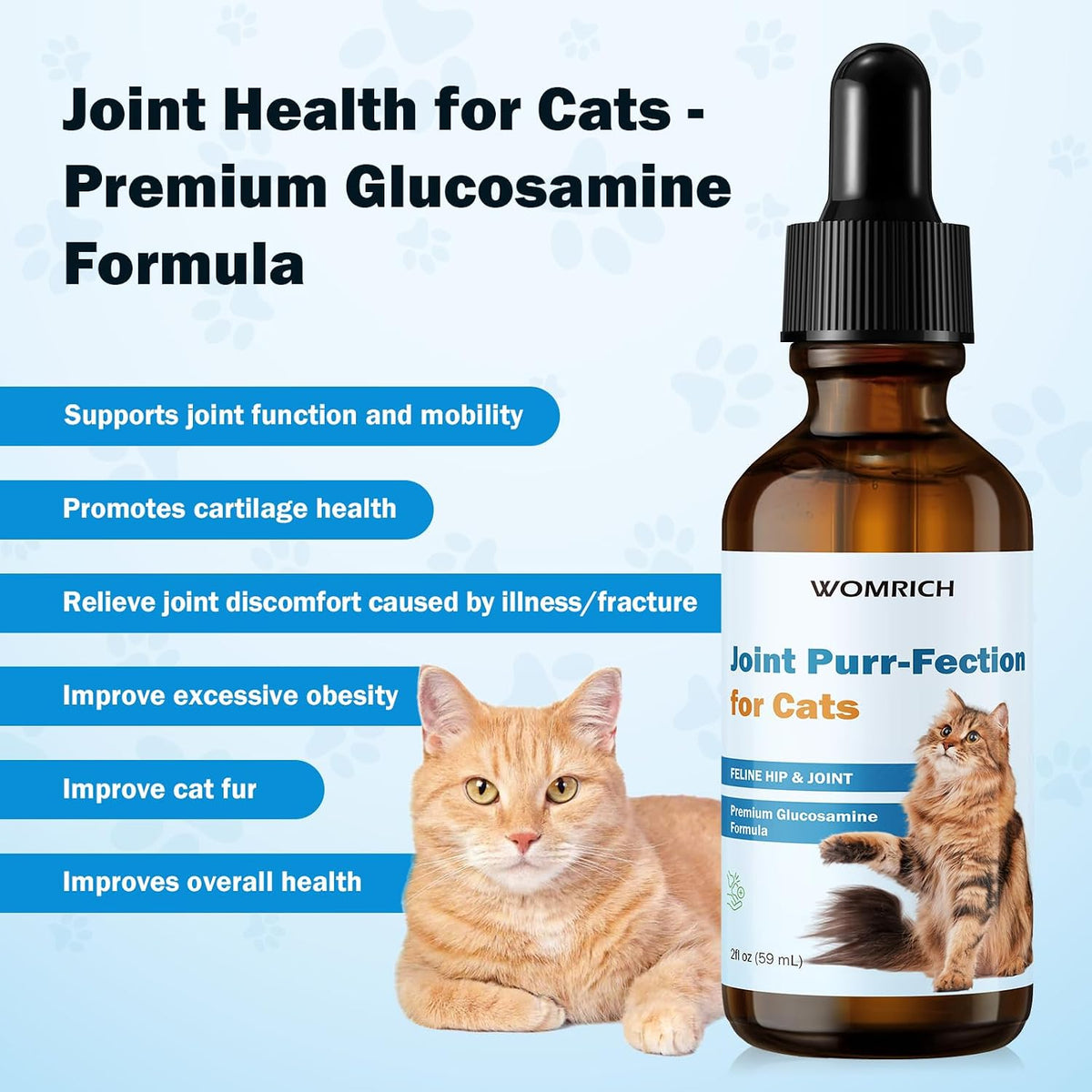 Liquid joint supplement for senior cat arthritis relief