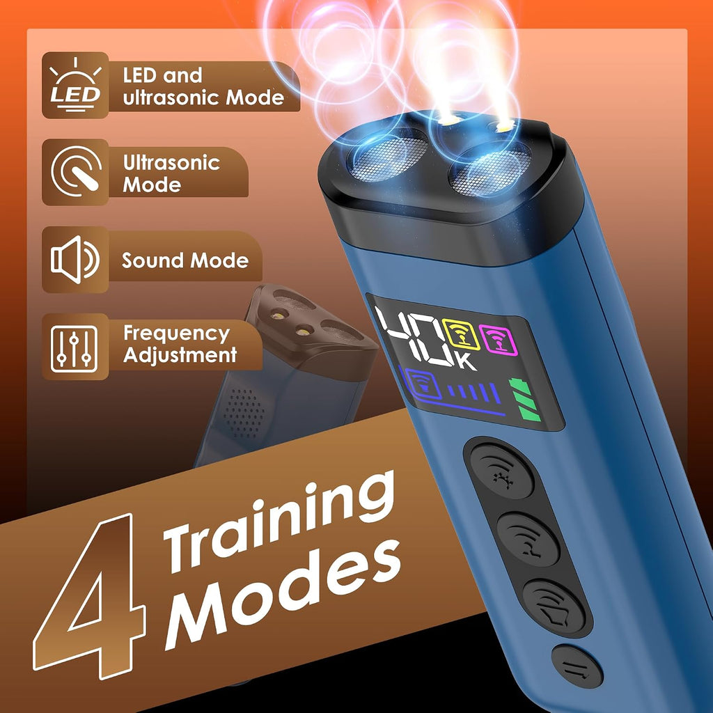 Portable dog behavior training tool in outdoor setting