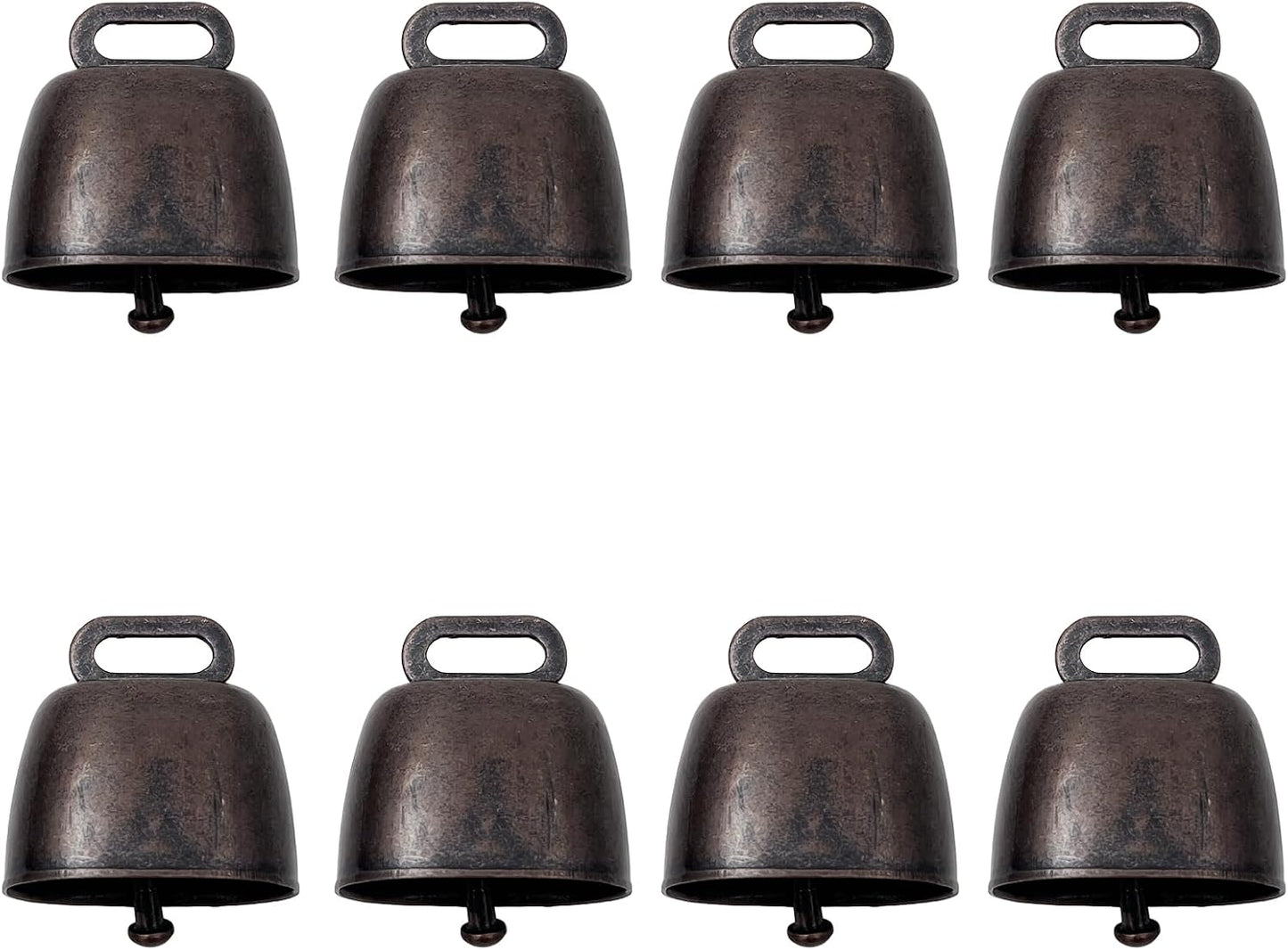 Attkryy 8-piece metal grazing bells set front view