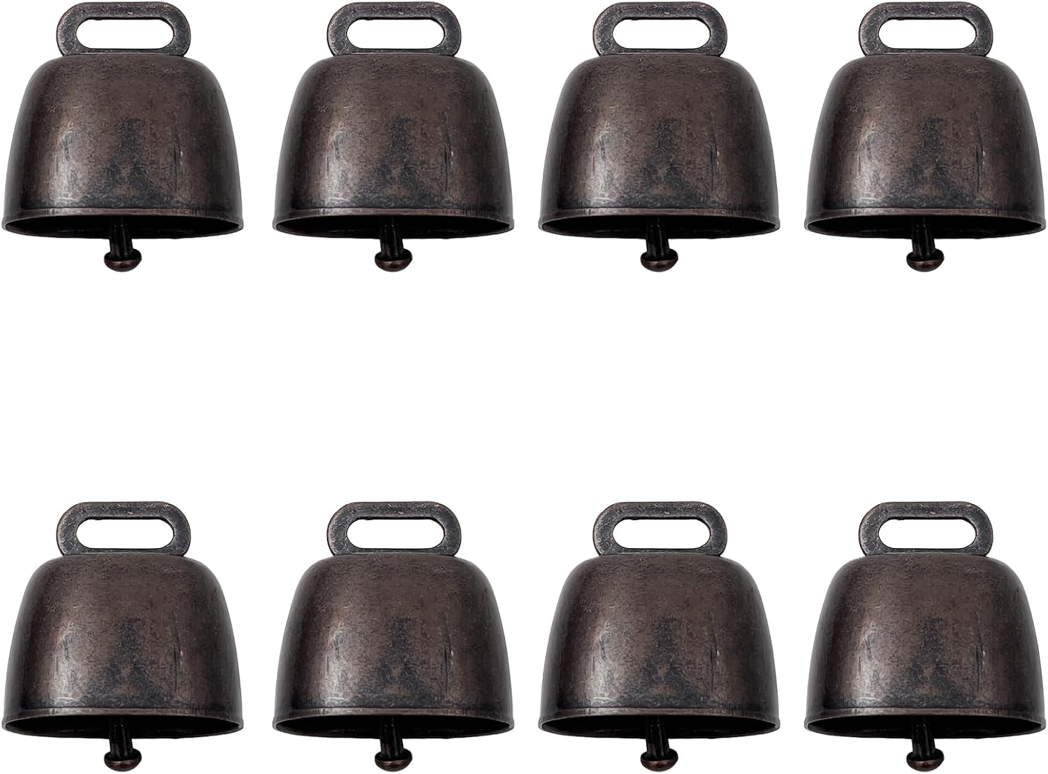 Attkryy 8-piece metal grazing bells set front view