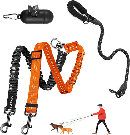 Double Dog Leash - 360 degreesSwivel Tangle Free Splitter Attachment, 2 Dogs Multi-Functional Leashes, Dual Rope for Outdoor Walk Train Small Medium Large Two Pet, Fuchsia - Image 12