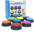 Gelabur Set of 8 Dog Buttons for Communication front view showcasing all eight vibrant colors for pet speech training.