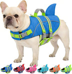 AOFITEE Small Dog Life Jacket, Shark Life Jackets for Swimming Boating, Reflective Dog Swimming Vest with High Buoyancy, Pet Life Preserver with Handle for French Bulldog, Pet Lifesaver (Red S) - Image 12