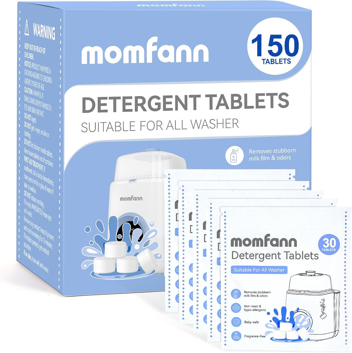 Momfann professional deep cleaning detergent tablets front packaging view