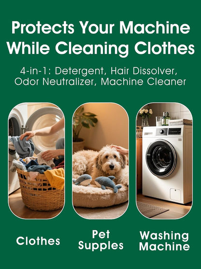 Washing machine with Seedshub hair dissolving powder