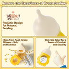 Side view of the BPA-free food-grade silicone teat on the Siyyim puppy and kitten feeder.
