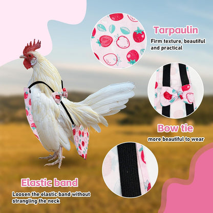 Medium size waterproof poultry clothes with adjustable elastic straps