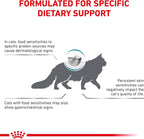 Royal Canin sensitive digestion cat food feeding guide panel