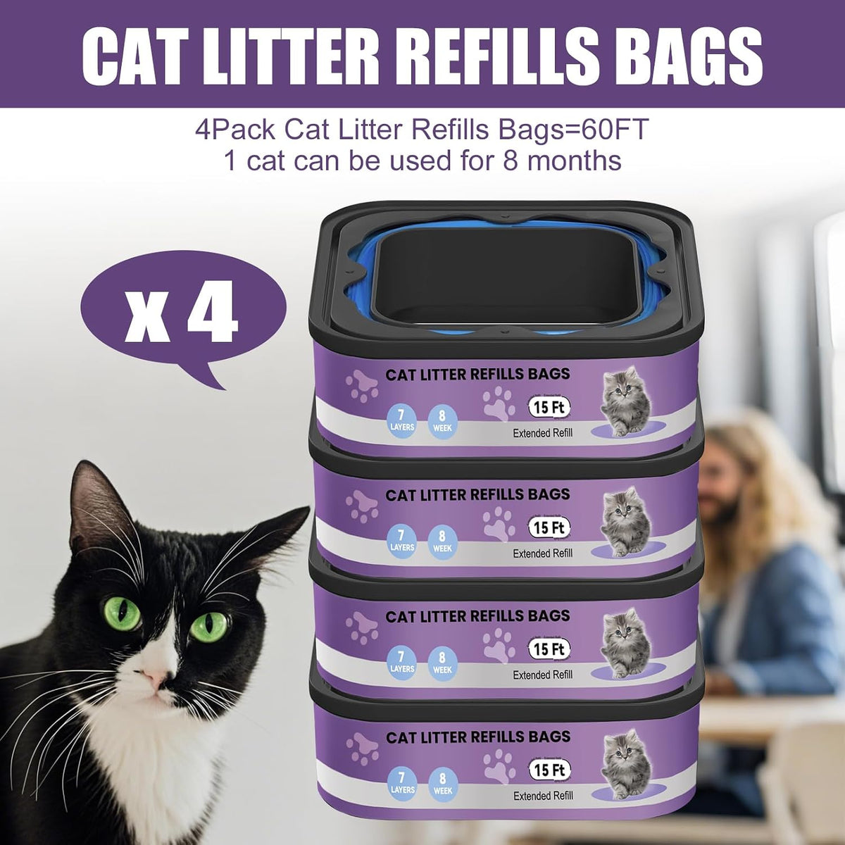 Astrallgn multi pack cat waste refill cartridges installation demonstration