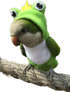 Bird Costume Diaper Flight Suit Bee Shape Clothes Cosplay Photo Prop for Parrots Lovebird Budgie Parakeet Cockatiel Sun Conure, Small Animals Apparel (Bee Without Diaper, Medium), Green (BPF1) - Image 13