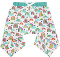 HDE dog swim trunks rainbow pattern front view