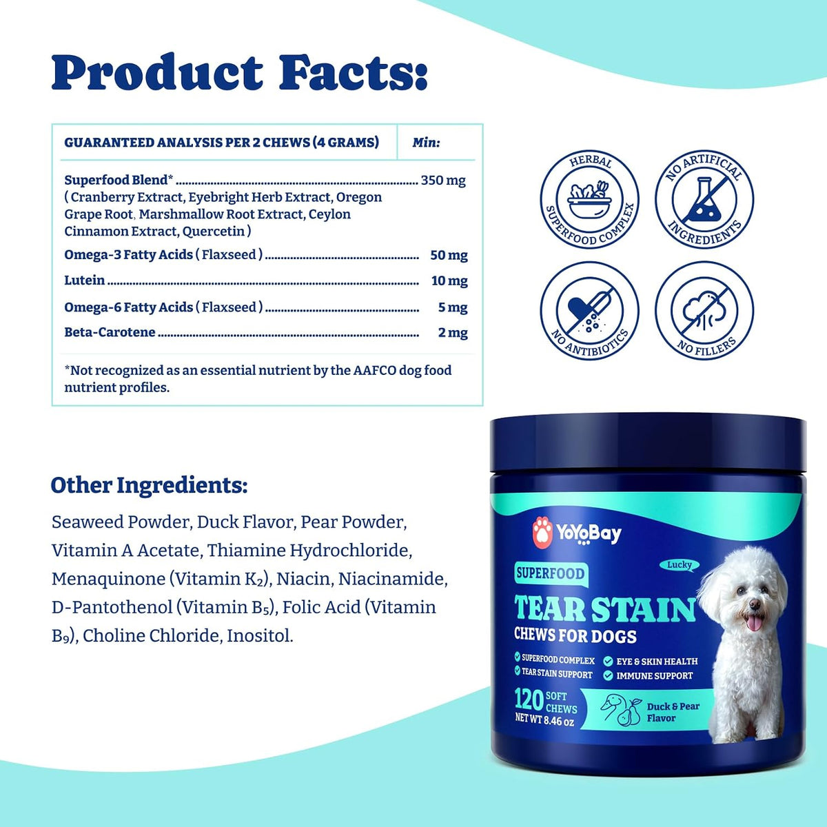 YoYoBay vet formulated pet health soft chews packaging display