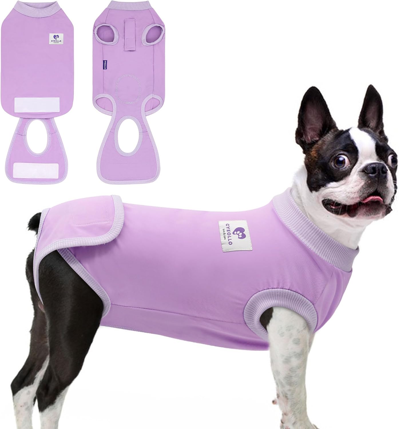cyeollo Recovery Suit for Dogs Surgery Suit Female Spay Soft Pet Onesie Bodysuit Male Dog Neuter, Small Dogs Surgical Recovery Shirt, Yellow Duck, M - Image 12