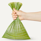 Thirteen by nine inches unscented dog poop bag flat view