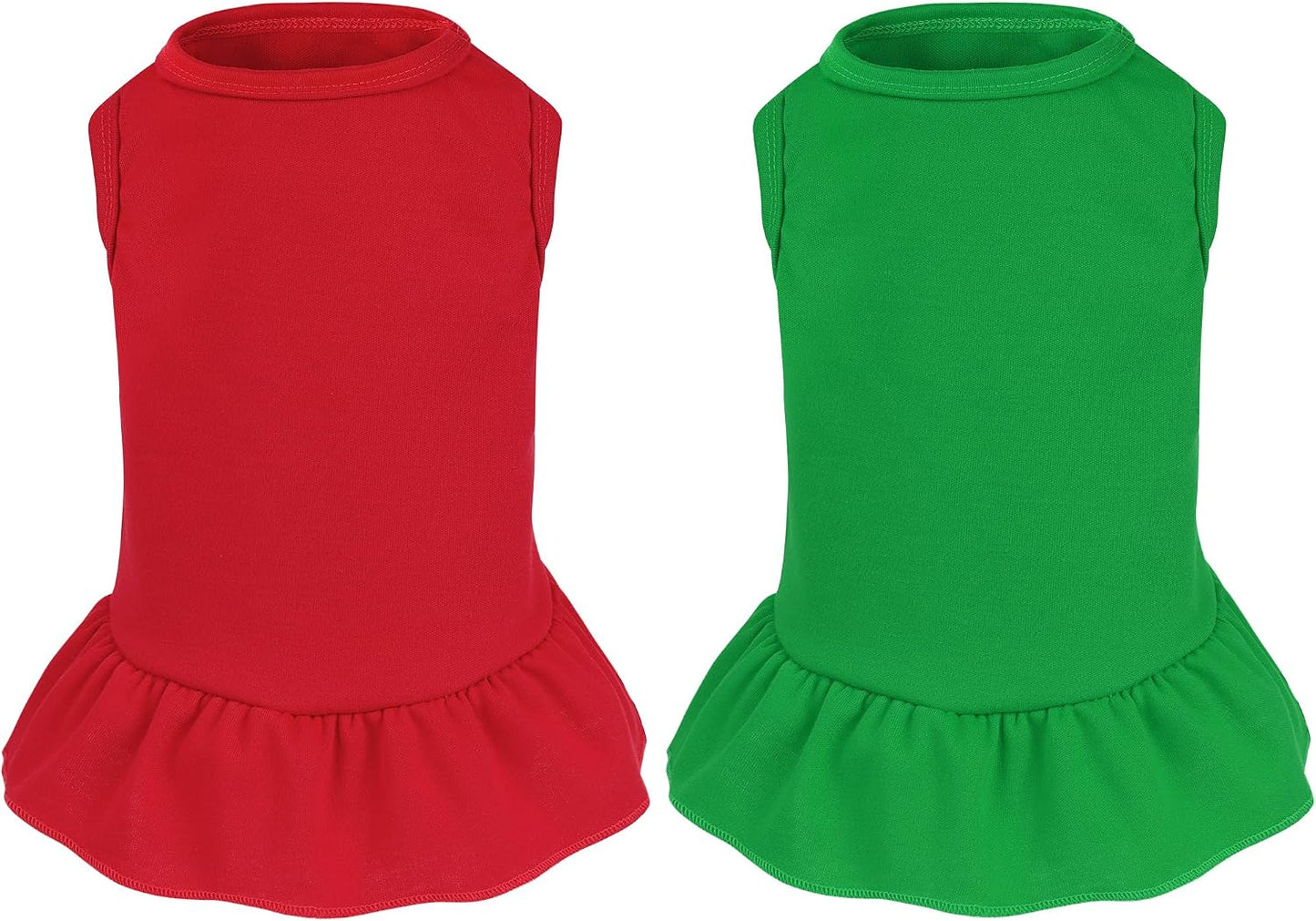 2 Pcs Dog Dresses Cat Skirt Solid Color Dog Clothes Summer Sleeveless Puppy Girl Clothes for Small Pet Dogs Cats (Yellow,Pink, Small) - Image 12