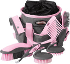 Weaver Equine Horse Grooming Kit, 7-Piece Horse Brush Set with Organizer Tote Bag, Hoof Pick, Comb, Sweat Scraper, Equine Tools for Daily Grooming, Black/Beige - Image 11