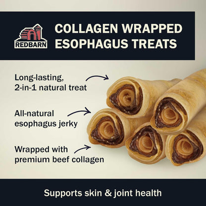 Redbarn medium collagen esophagus chew close up