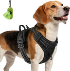 Joytale no pull dog harness black medium front view