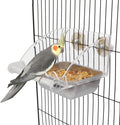 Hypeety transparent no mess bird feeder front view cage accessory