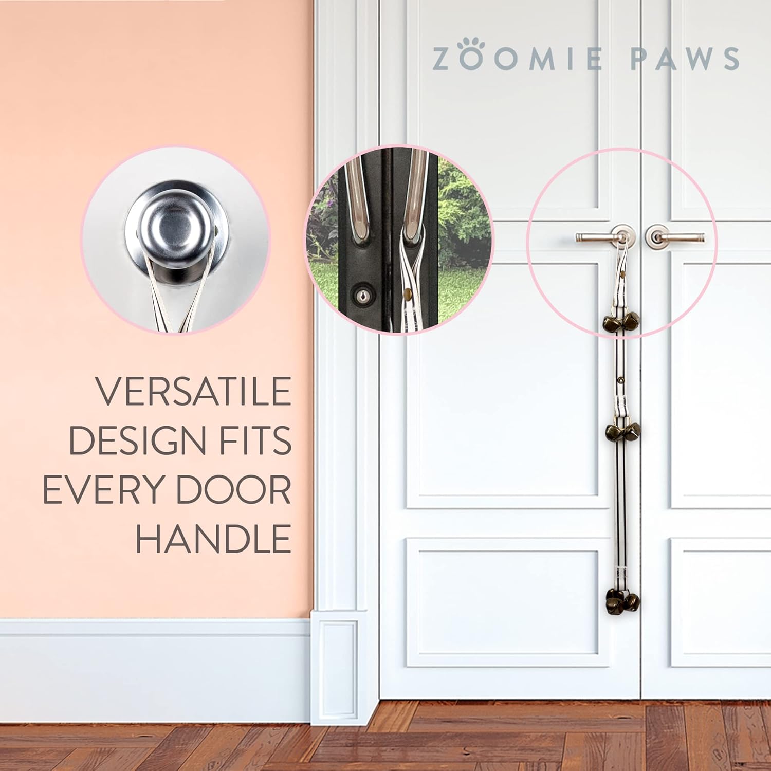 Adjustable clasp detail of Zoomie Paws dog training bell